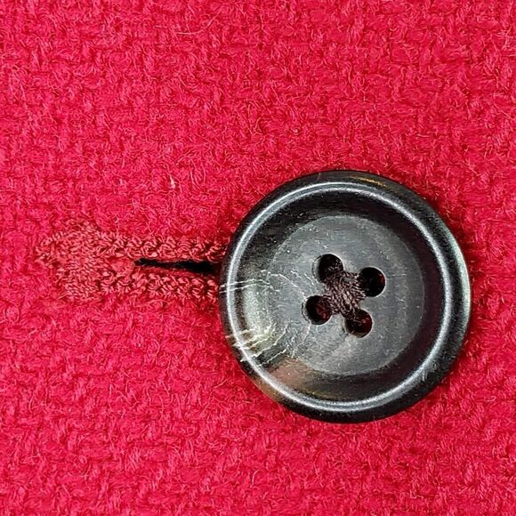 LL Bean Women's Wool Blend 3 Button Blazer Red Size 10 P Petite Holiday Jacket - Picture 8 of 11